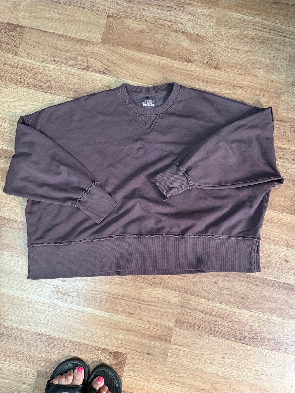 American Eagle Outfitters Men's Brown Crewneck Sweatshirt